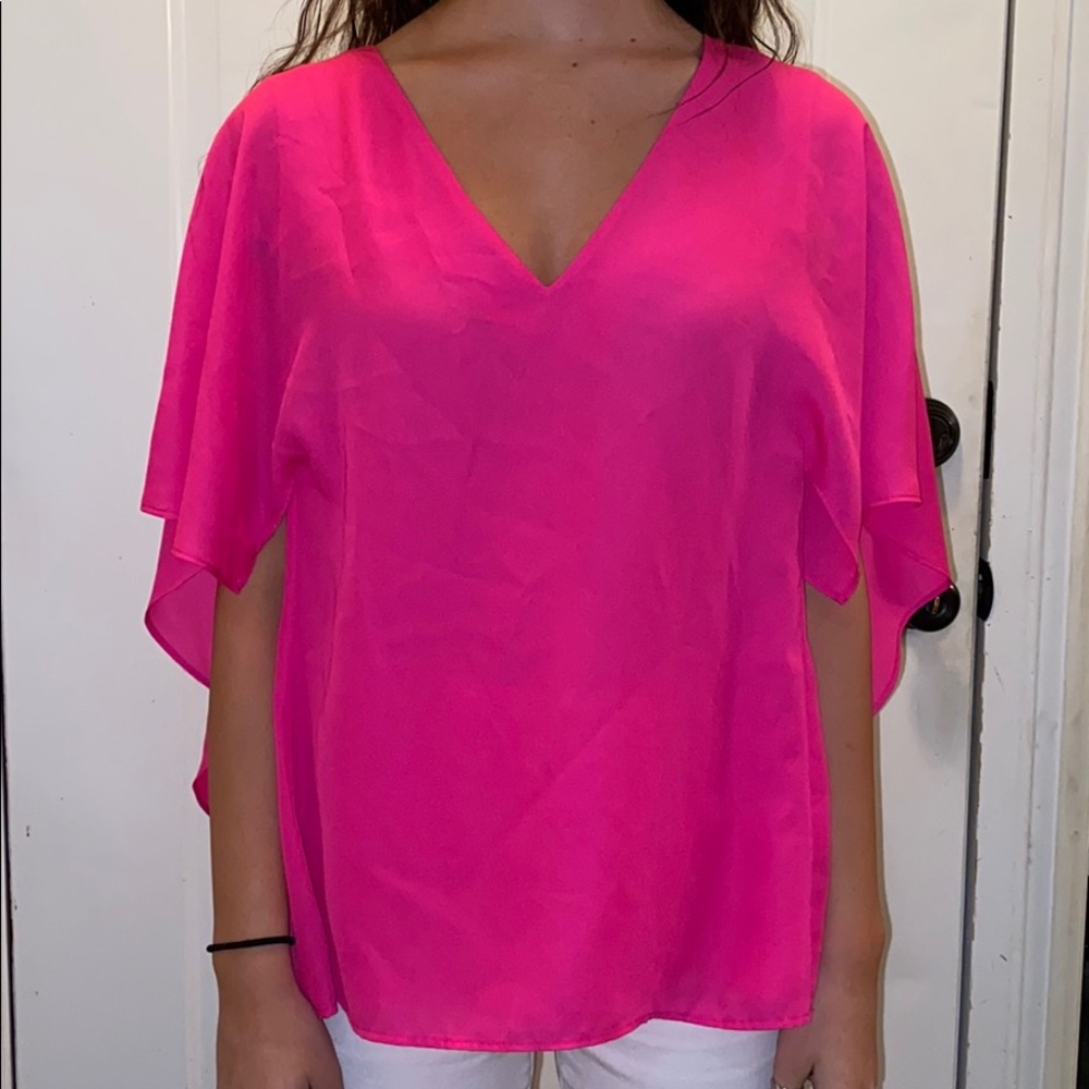 Hot pink blouse